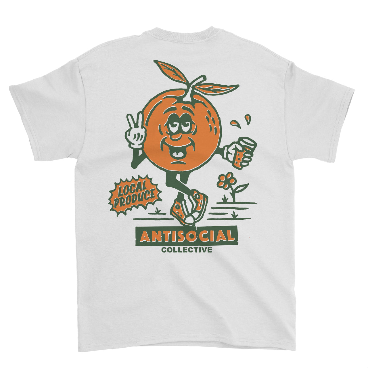 ANTISOCIAL - LOCAL PRODUCE S/S TEE - WHITE - Antisocial Collective