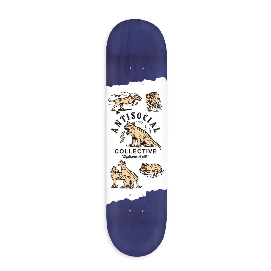 ANTISOCIAL - "THYLACINE IT ALL" DECK - 8.38" - Antisocial Collective