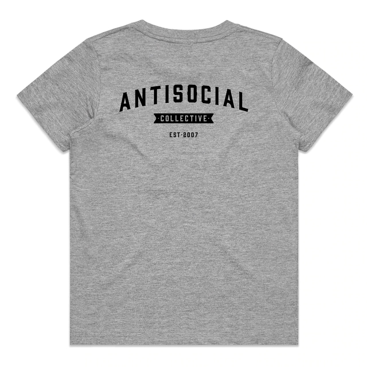 ANTISOCIAL - ASC SHOP LOGO TEE YOUTH - HEATHER GREY - Antisocial Collective